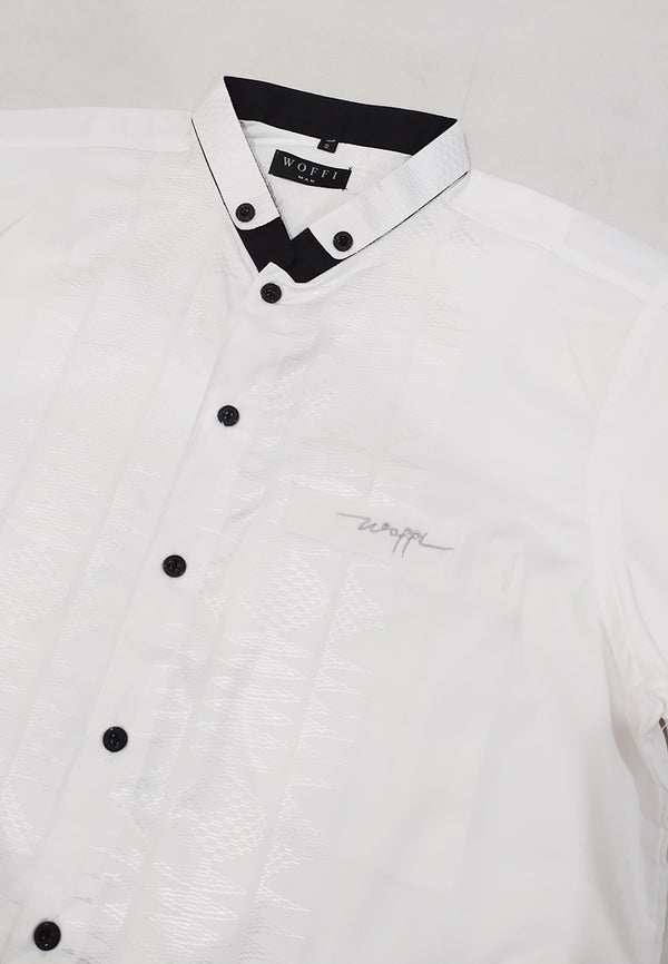 Woffi Thadiq Cotton Moslem Shirt Putih
