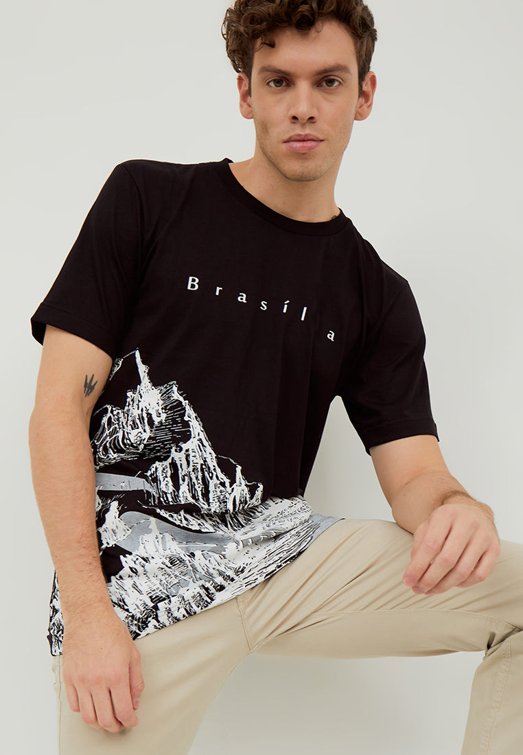 Woffi Man Brasilia T-Shirt Hitam
