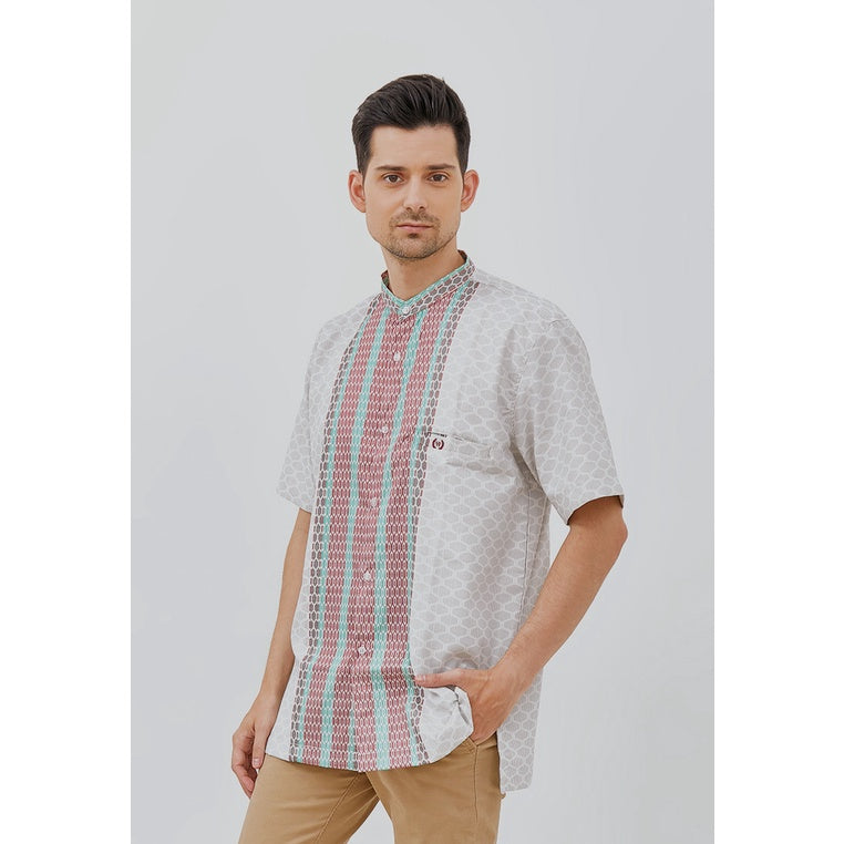 Woffi Man Baju Koko Pria - Yusef Cotton Moslem Shirt Grey
