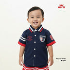 Woffi Setelan Baju Bayi + Celana Bayi - Casual Baby Set Kemeja