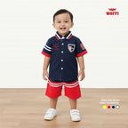Woffi Setelan Baju Bayi + Celana Bayi - Casual Baby Set Kemeja