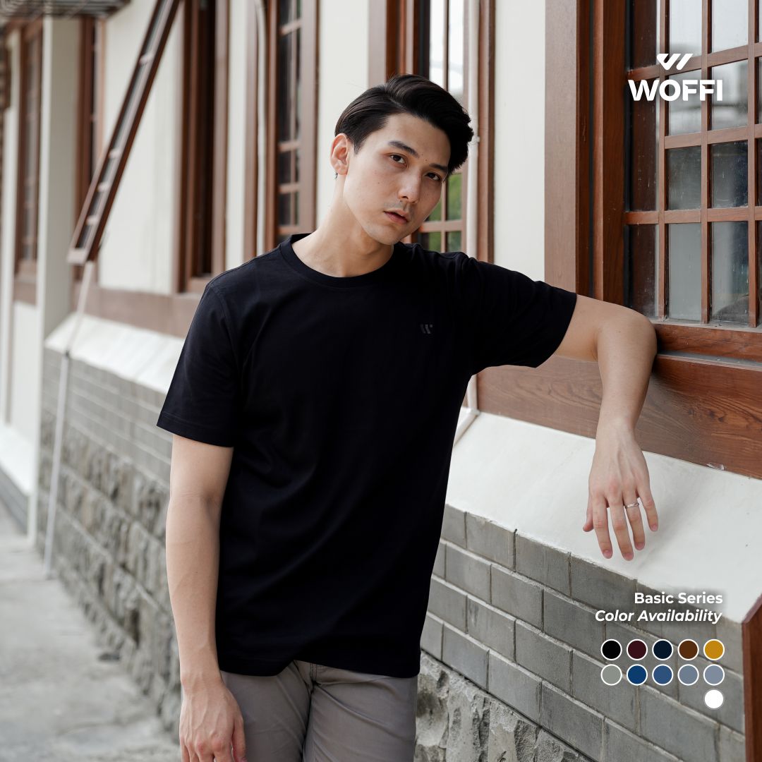 Woffi Man Kaos Pria - Draco Basic T-Shirt