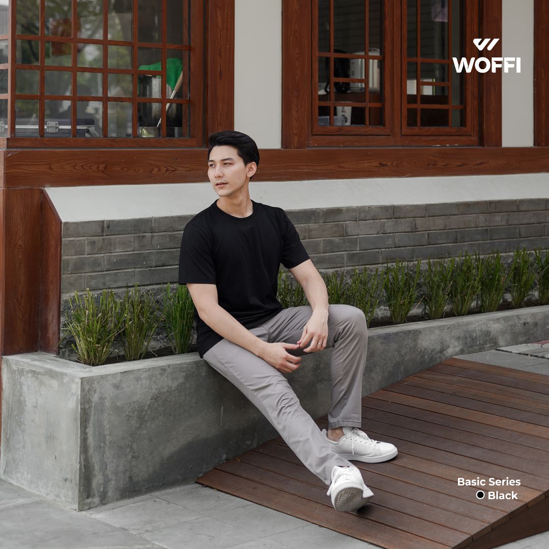 Woffi Man Kaos Pria - Draco Basic T-Shirt