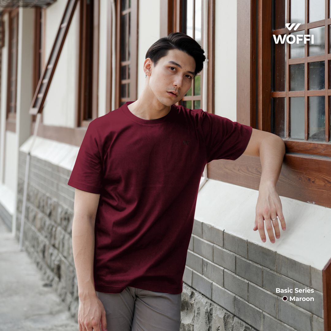 Woffi Man Kaos Pria - Draco Basic T-Shirt