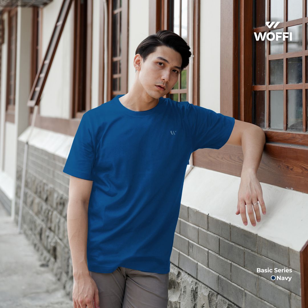 Woffi Man Kaos Pria - Draco Basic T-Shirt