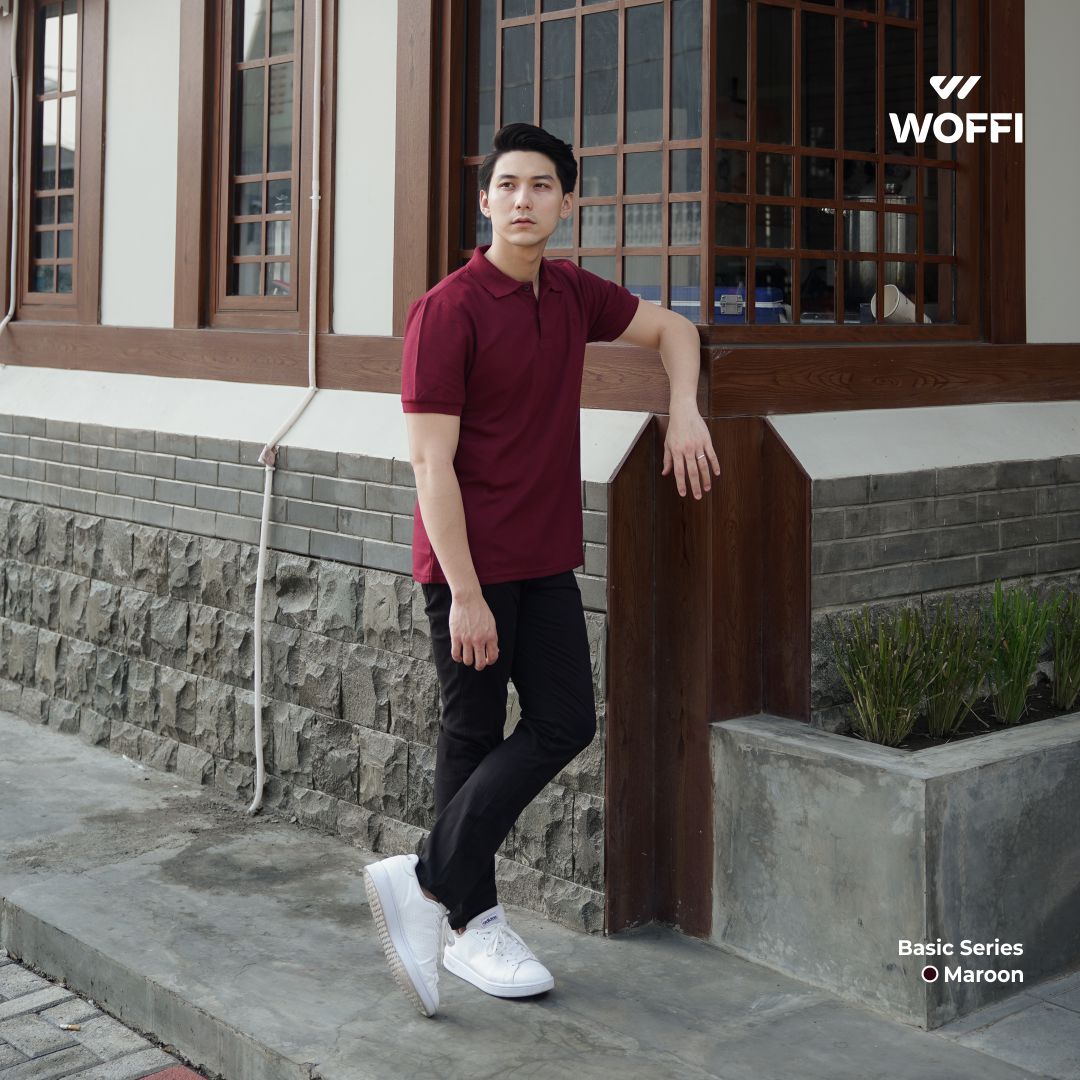 Woffi Man Kaos Kerah Pria - Cedric Basic Polo Shirt