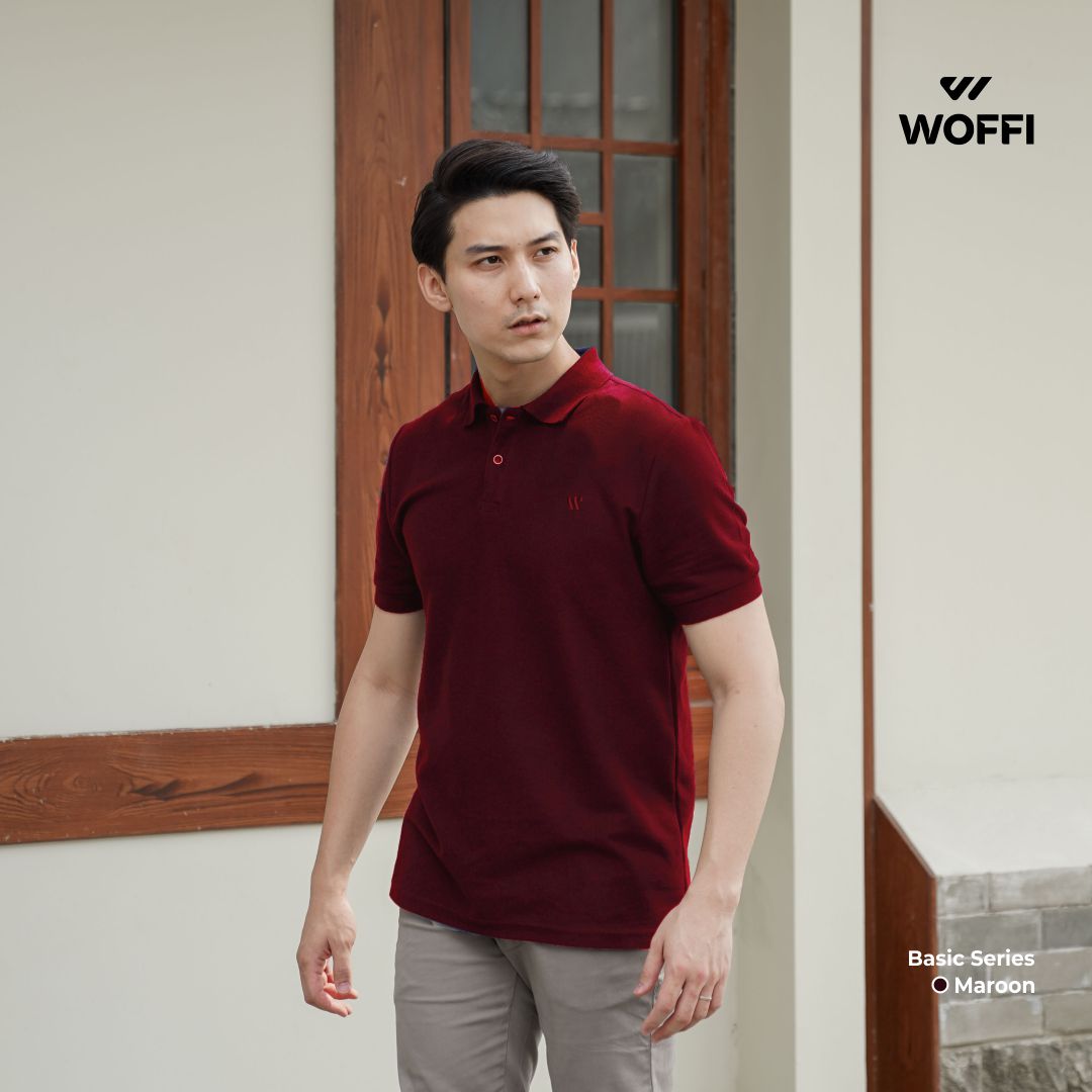 Woffi Man Kaos Kerah Pria - Cedric Basic Polo Shirt