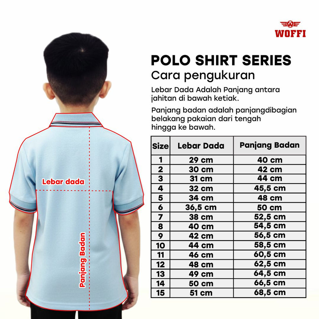 Woffi Kaos Anak Polo & Henley Colour Combination