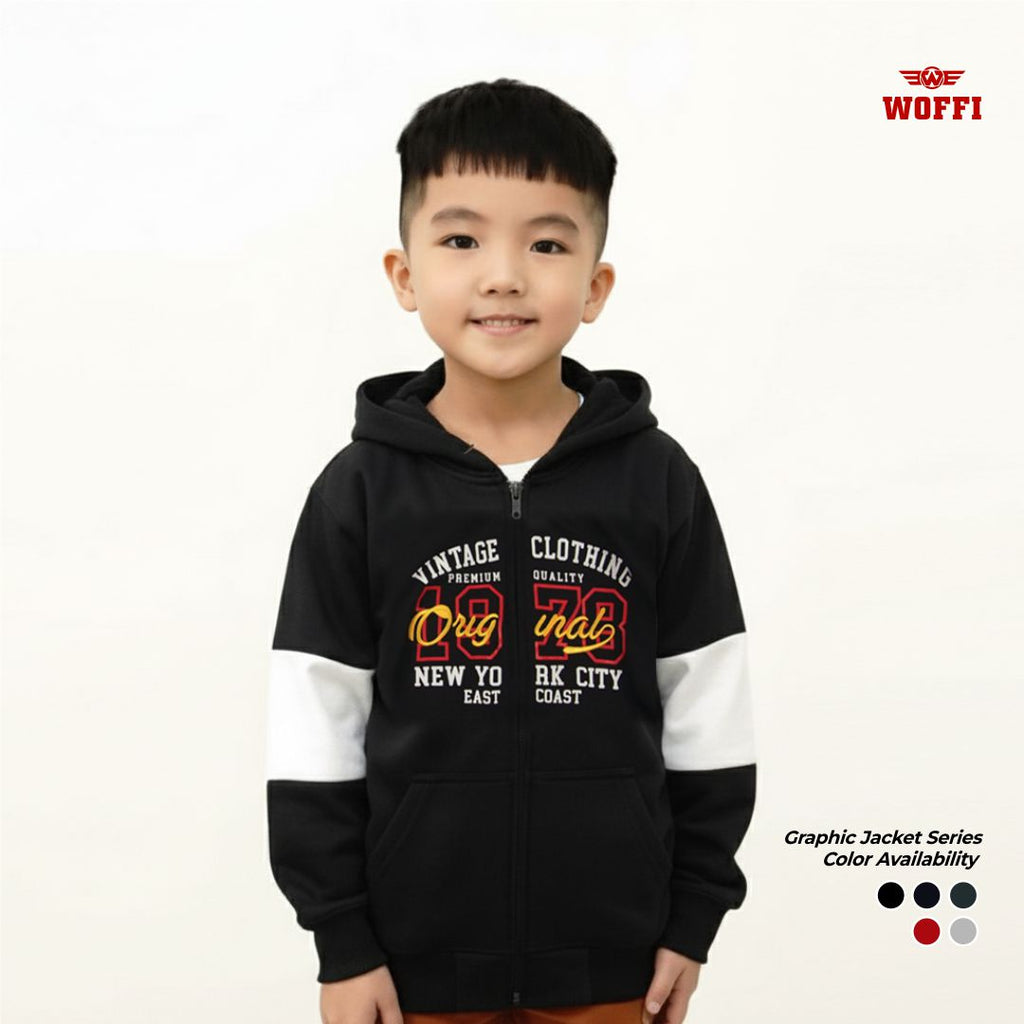 Woffi Jaket Anak Sablon