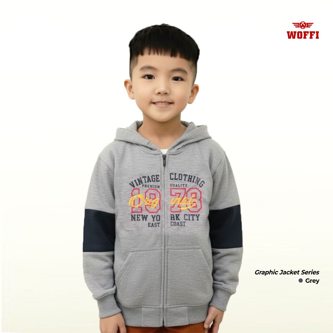 Woffi Jaket Anak Sablon