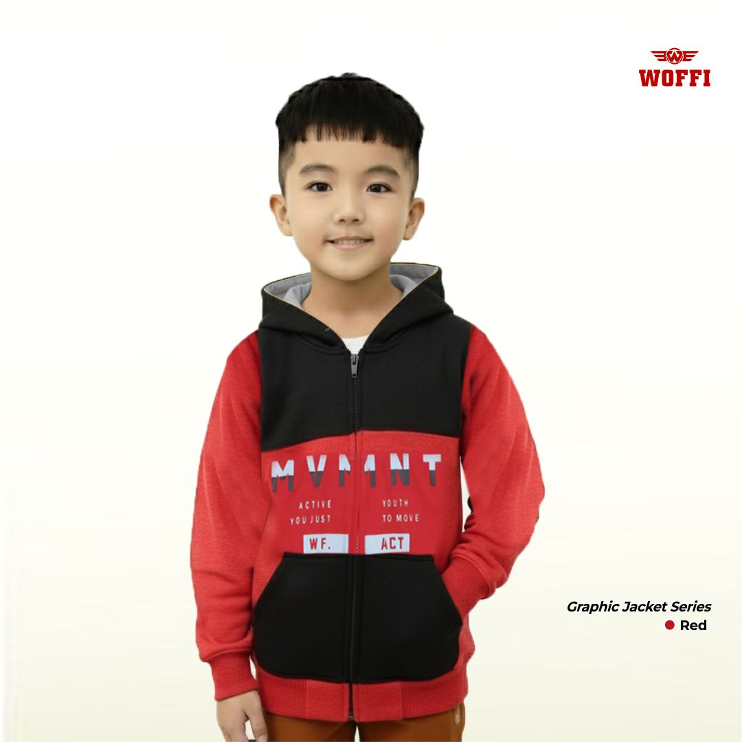 Woffi Jaket Anak Sablon