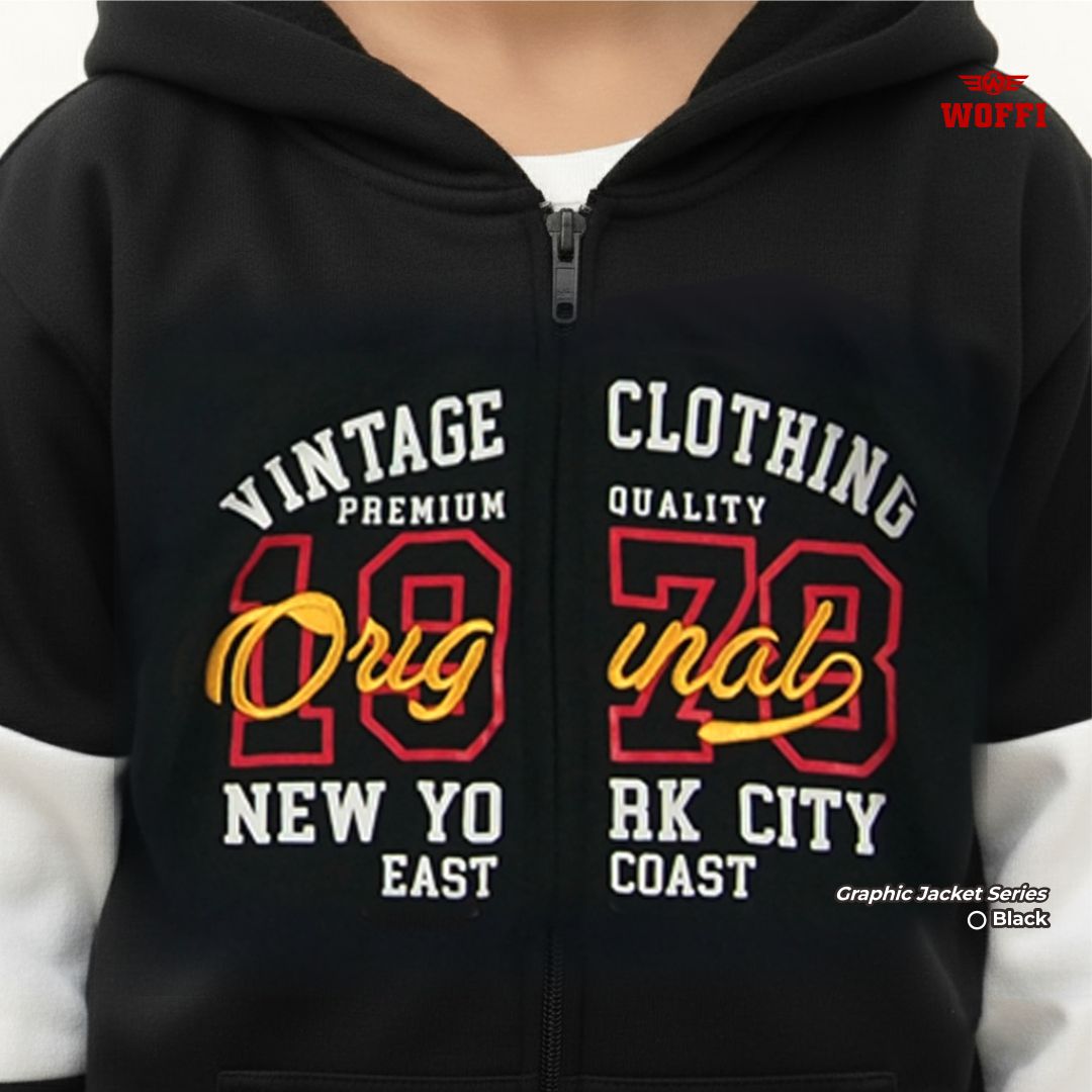 Woffi Jaket Anak Sablon