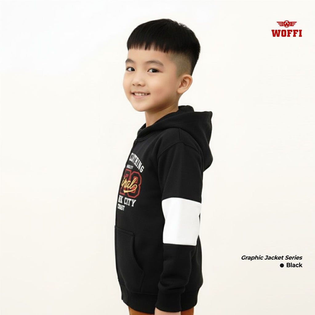 Woffi Jaket Anak Sablon
