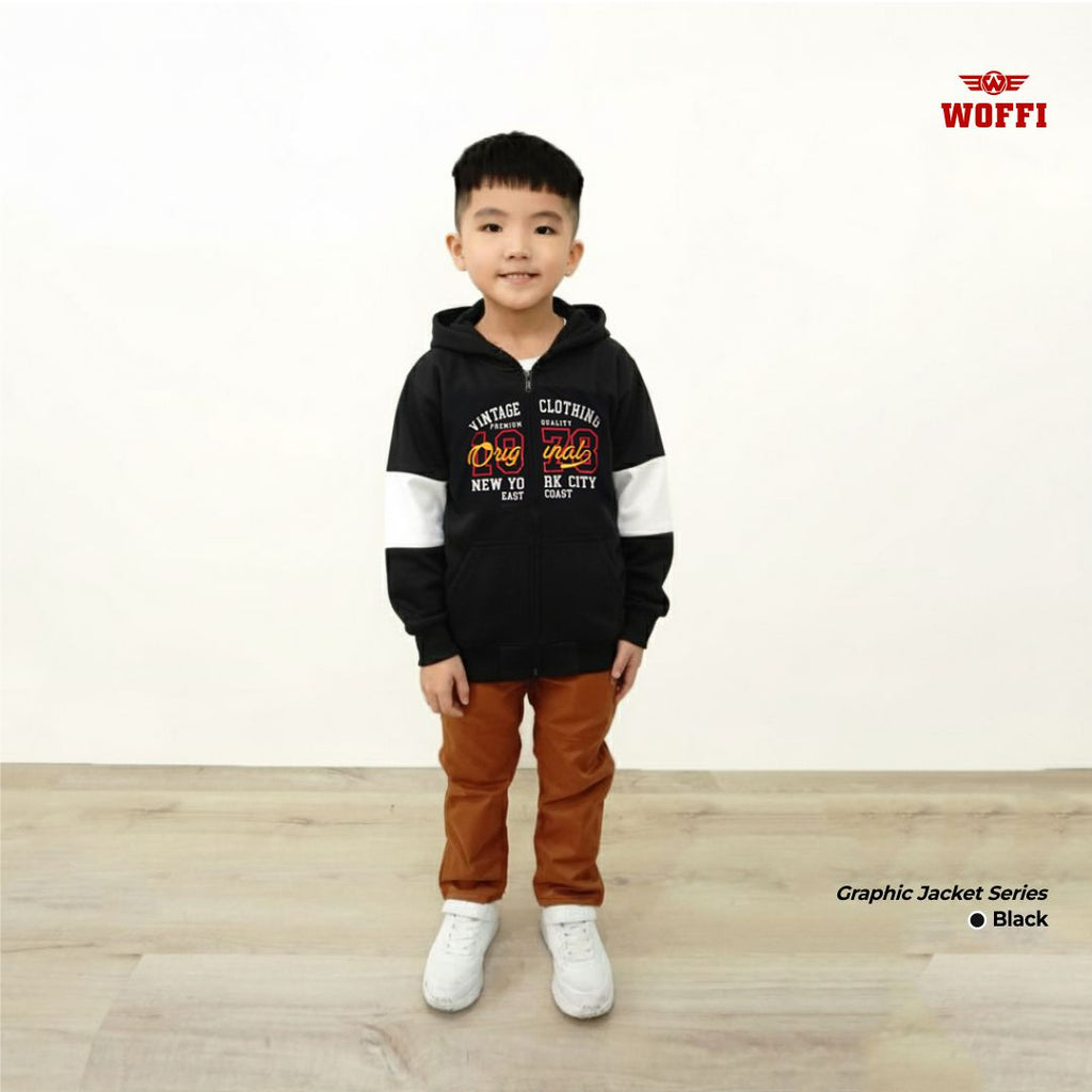 Woffi Jaket Anak Sablon