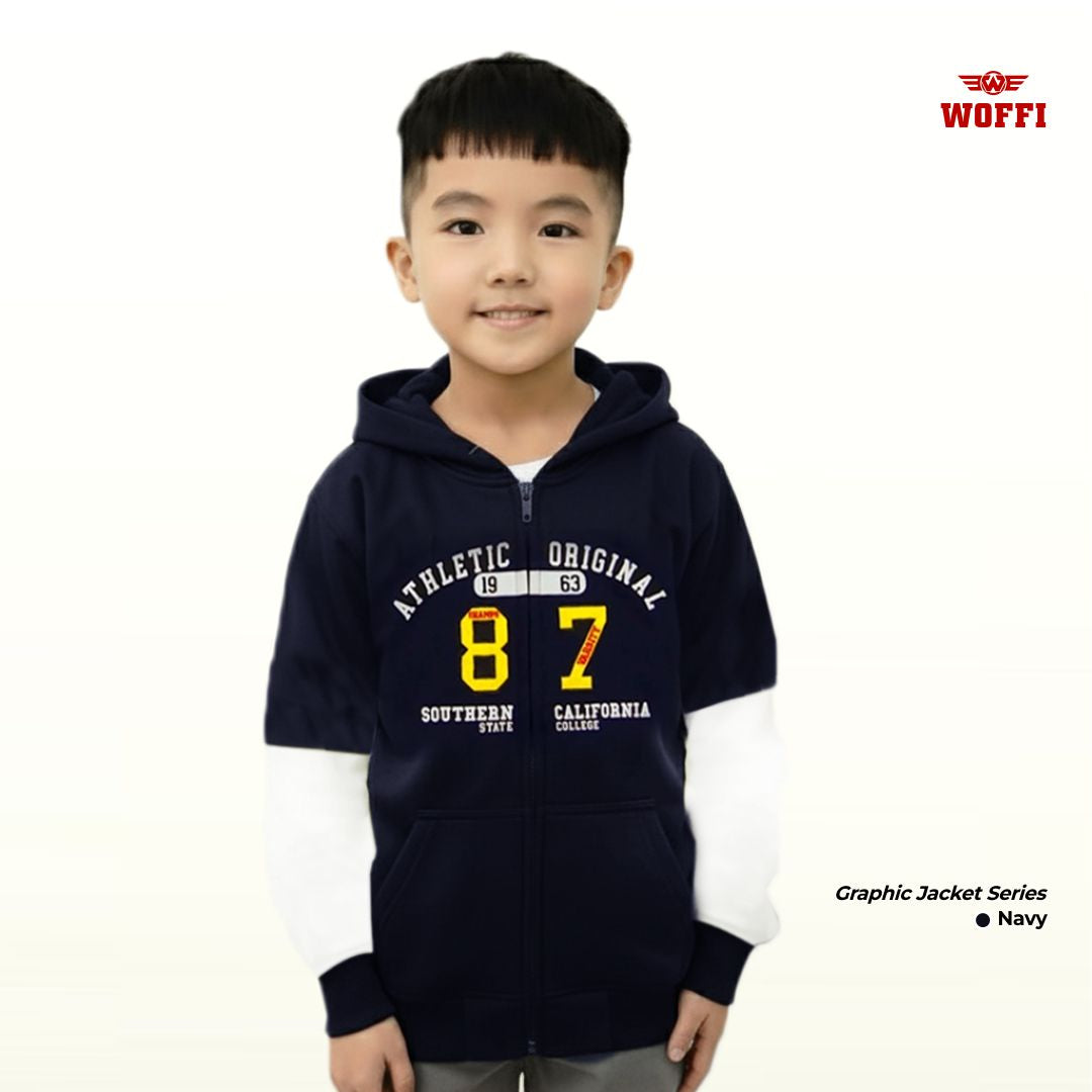 Woffi Jaket Anak Sablon