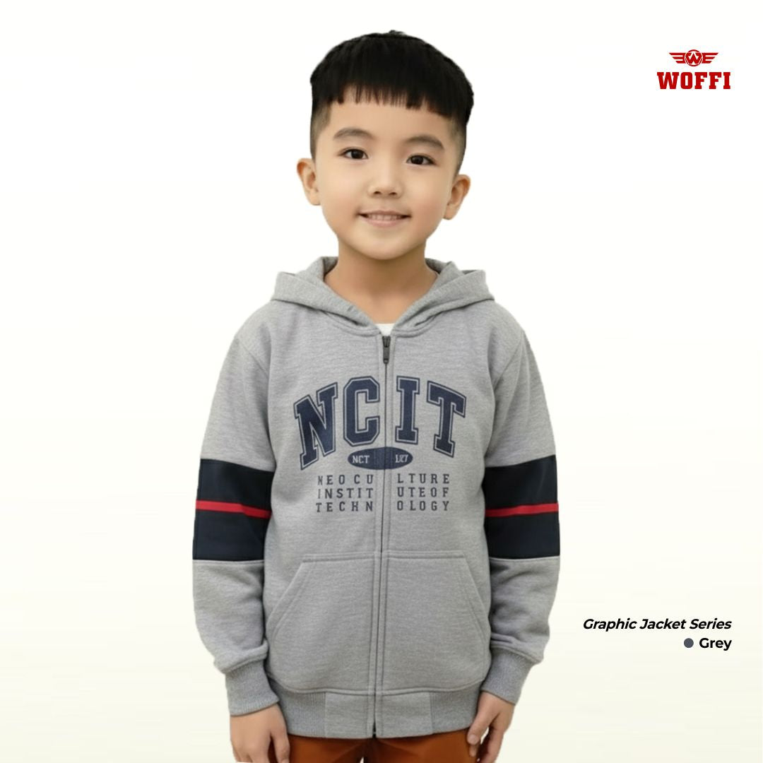 Woffi Jaket Anak Sablon