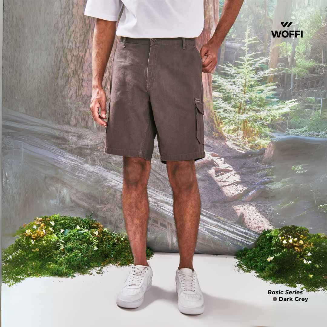Woffi Man Celana Pendek - Aiden Basic Chinos Cargo