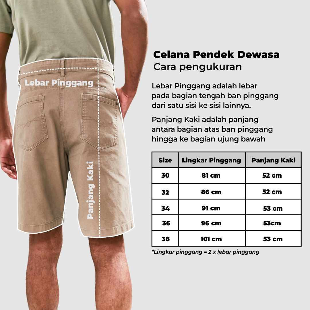 Woffi Man Celana Pendek - Landon Basic Chinos