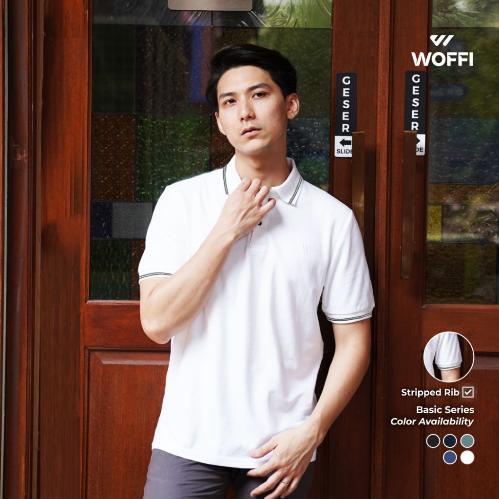 Woffi Man Kaos Kerah Pria - Theo Basic Polo Shirt