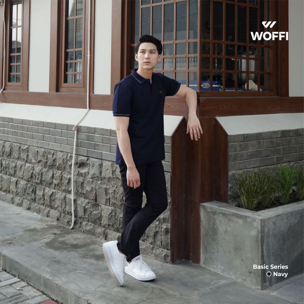Woffi Man Kaos Kerah Pria - Theo Basic Polo Shirt