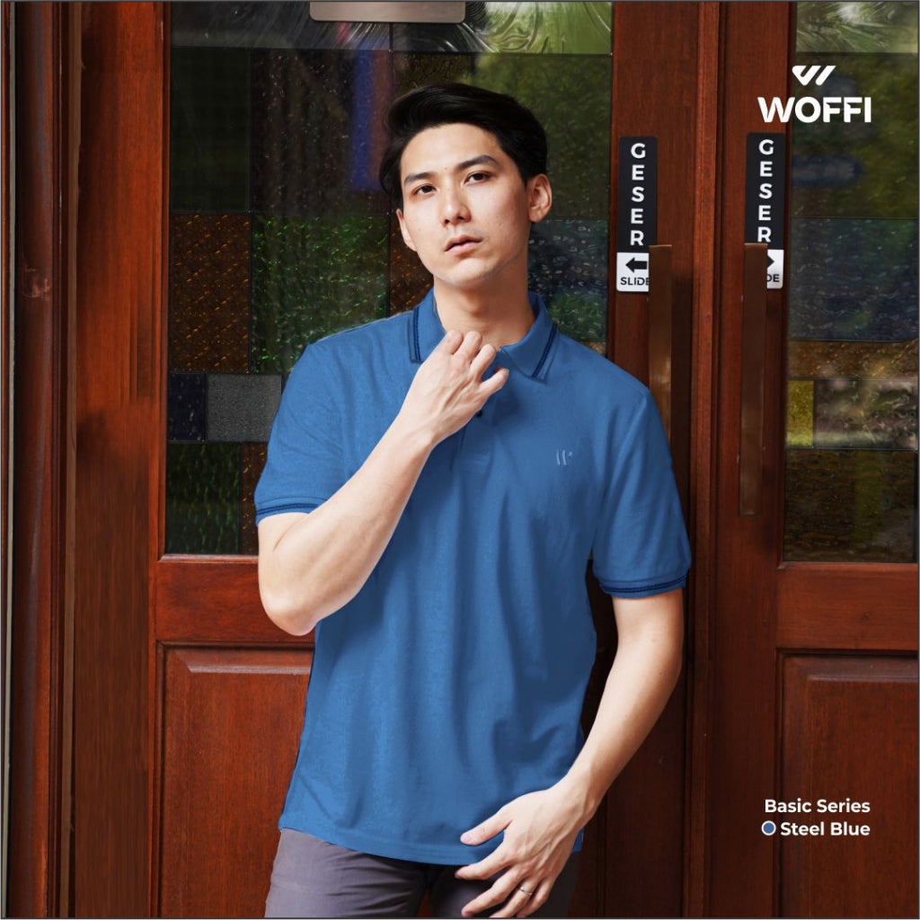 Woffi Man Kaos Kerah Pria - Theo Basic Polo Shirt