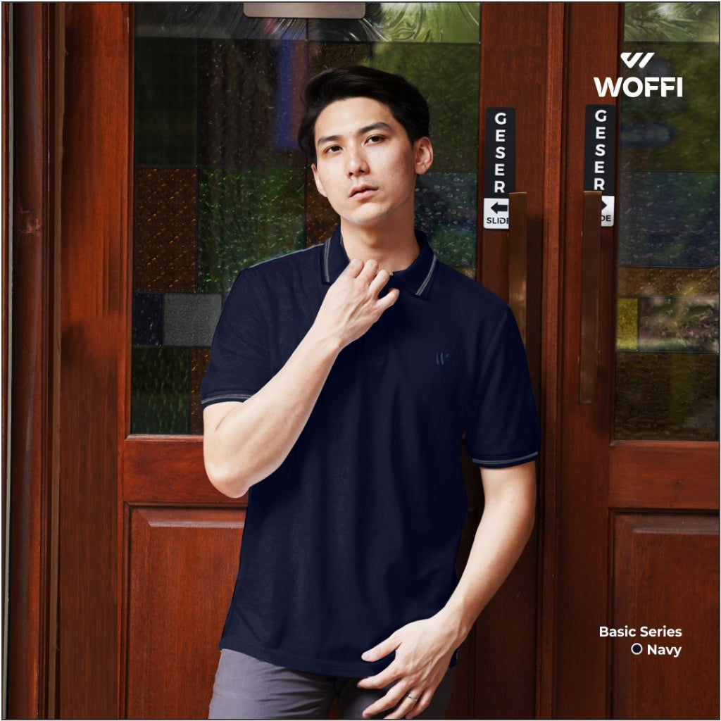 Woffi Man Kaos Kerah Pria - Theo Basic Polo Shirt