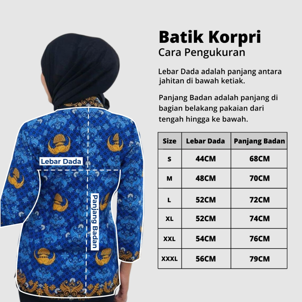 Woffi Man x Batik Wibowo - Seragam Kemeja Batik Korpri