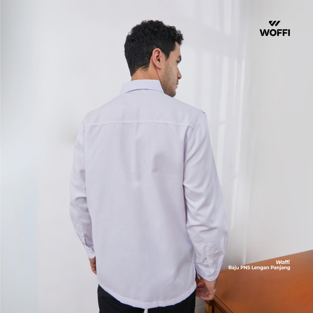 Woffi Man Kemeja - Seragam Putih PDH PNS ASN Lengan Panjang