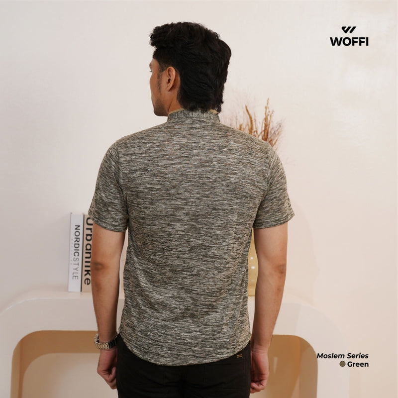 Woffi Man Baju Koko Pria - Hassan Cotton Moslem Shirt