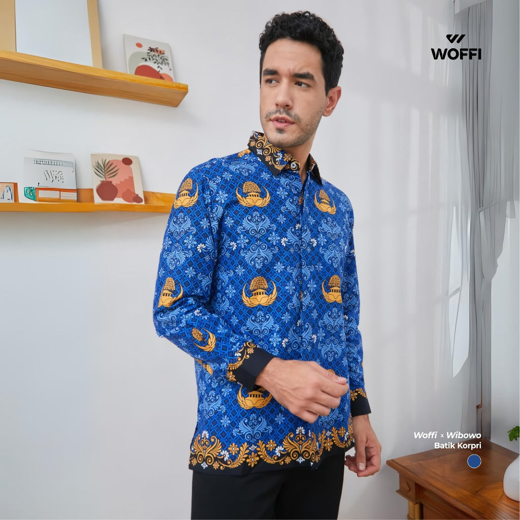 Woffi Man x Batik Wibowo - Seragam Kemeja Batik Korpri