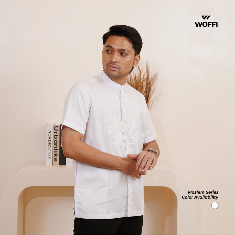 Woffi Man Baju Koko Pria - Emyr Cotton Moslem Shirt