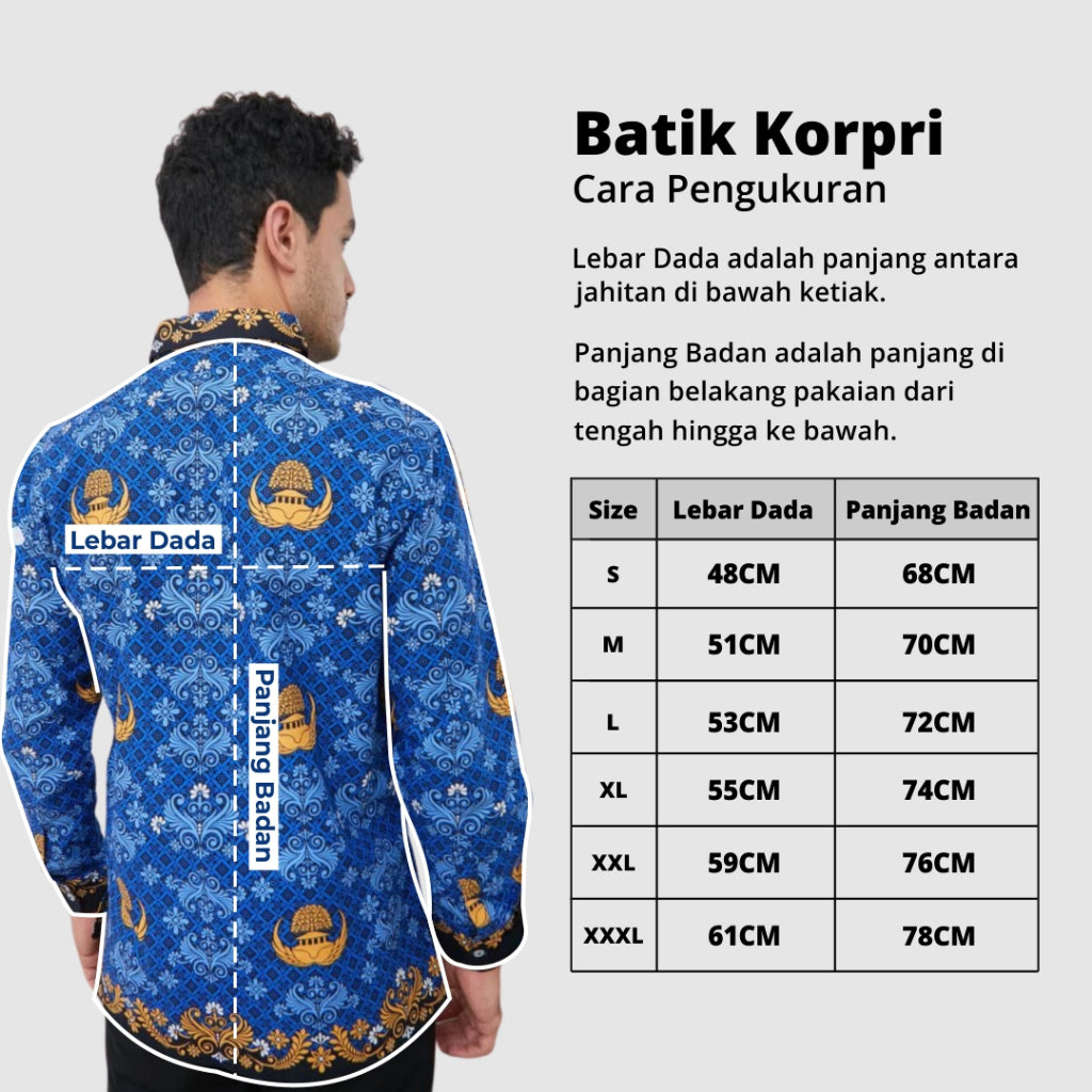 Woffi Man x Batik Wibowo - Seragam Kemeja Batik Korpri