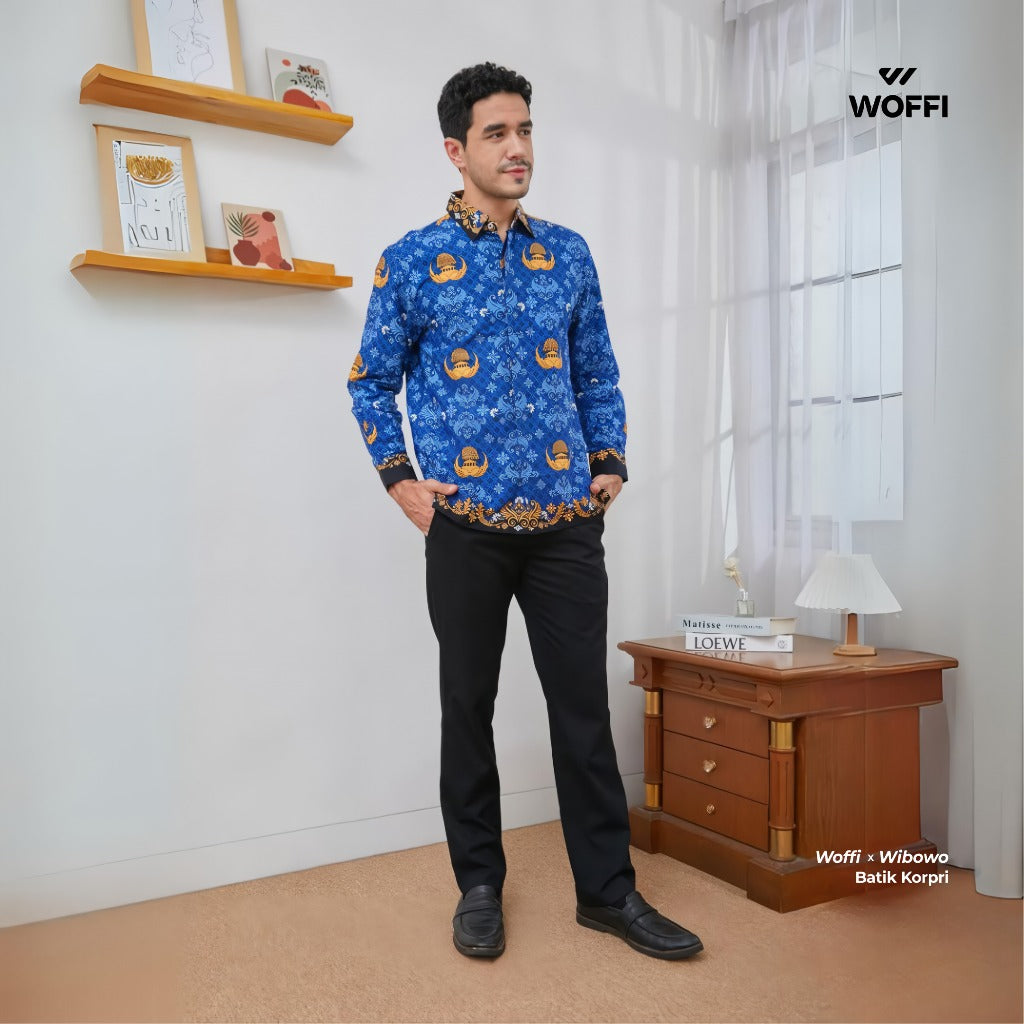 Woffi Man x Batik Wibowo - Seragam Kemeja Batik Korpri