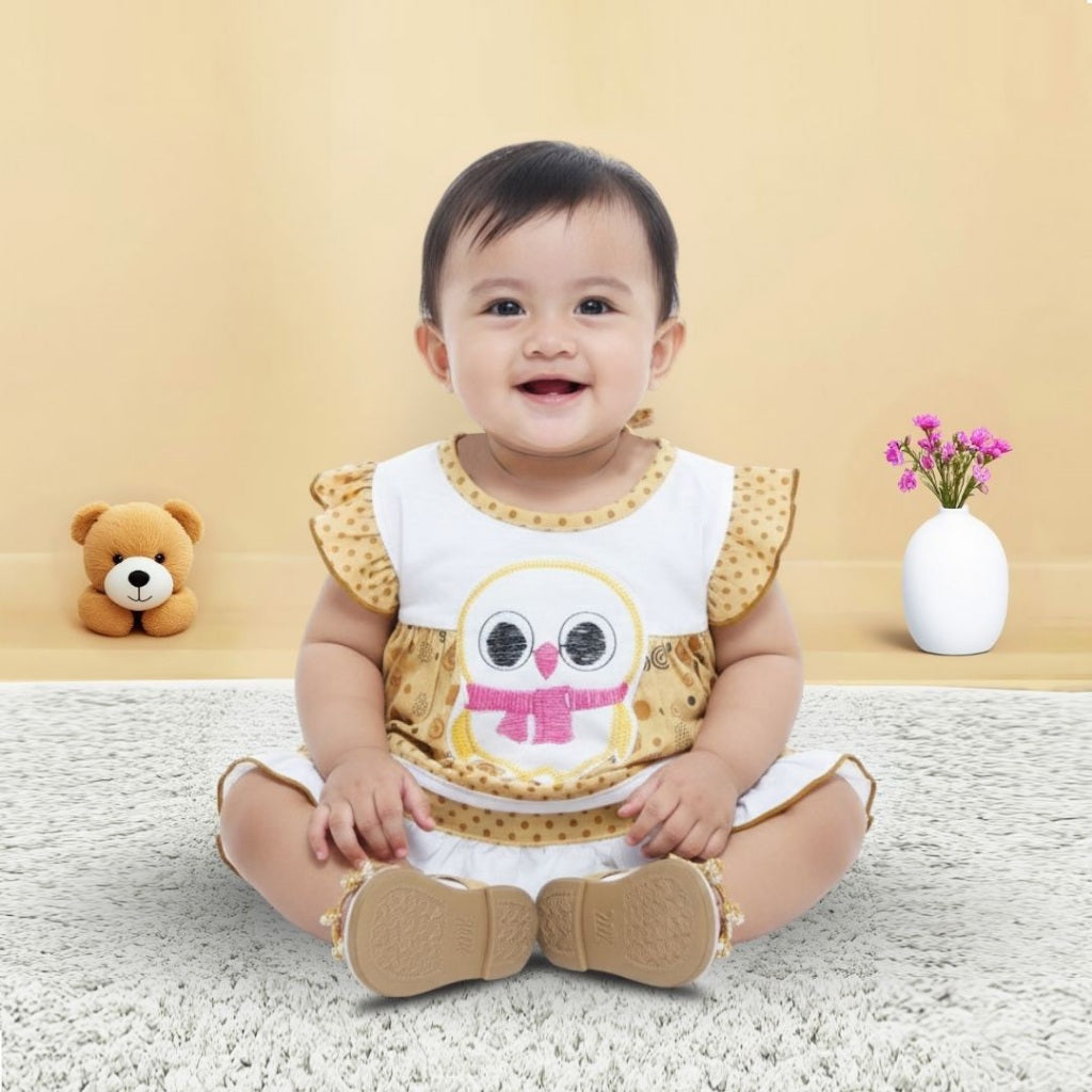 Woffi Setelan Baju Bayi + Celana Bayi - Small Polkadot & Spiral Series
