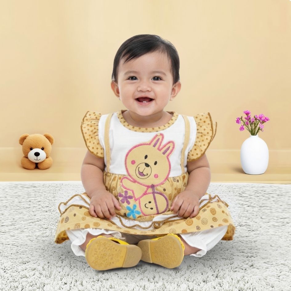 Woffi Setelan Baju Bayi + Celana Bayi - Small Polkadot & Spiral Series