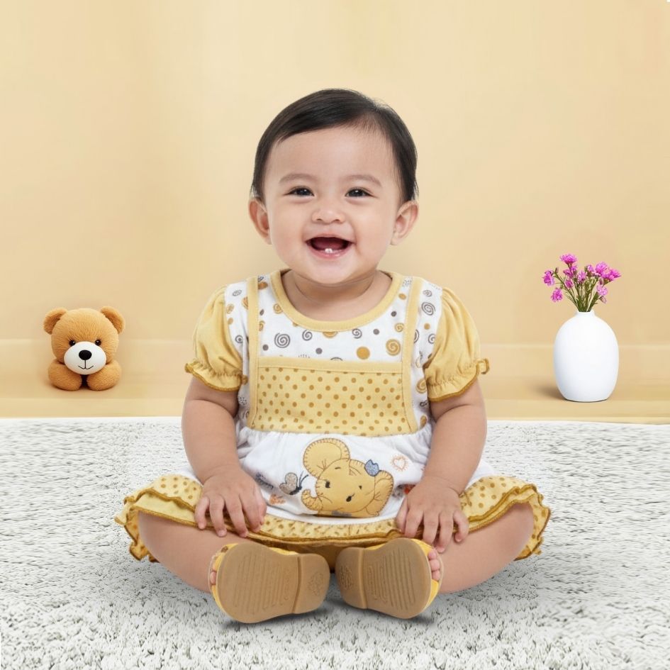 Woffi Setelan Baju Bayi + Celana Bayi - Small Polkadot & Spiral Series