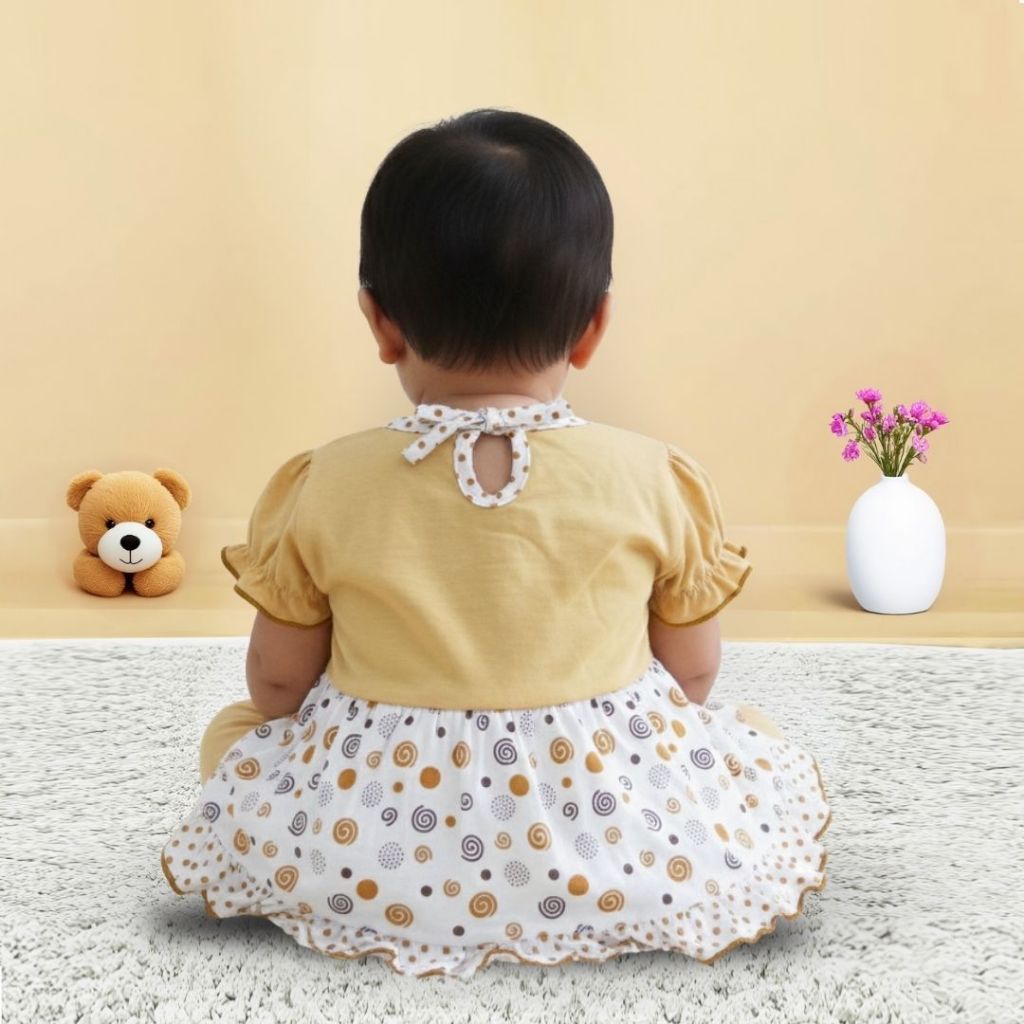 Woffi Setelan Baju Bayi + Celana Bayi - Small Polkadot & Spiral Series