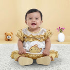 Woffi Setelan Baju Bayi + Celana Bayi - Small Polkadot & Stripes Wavy Series