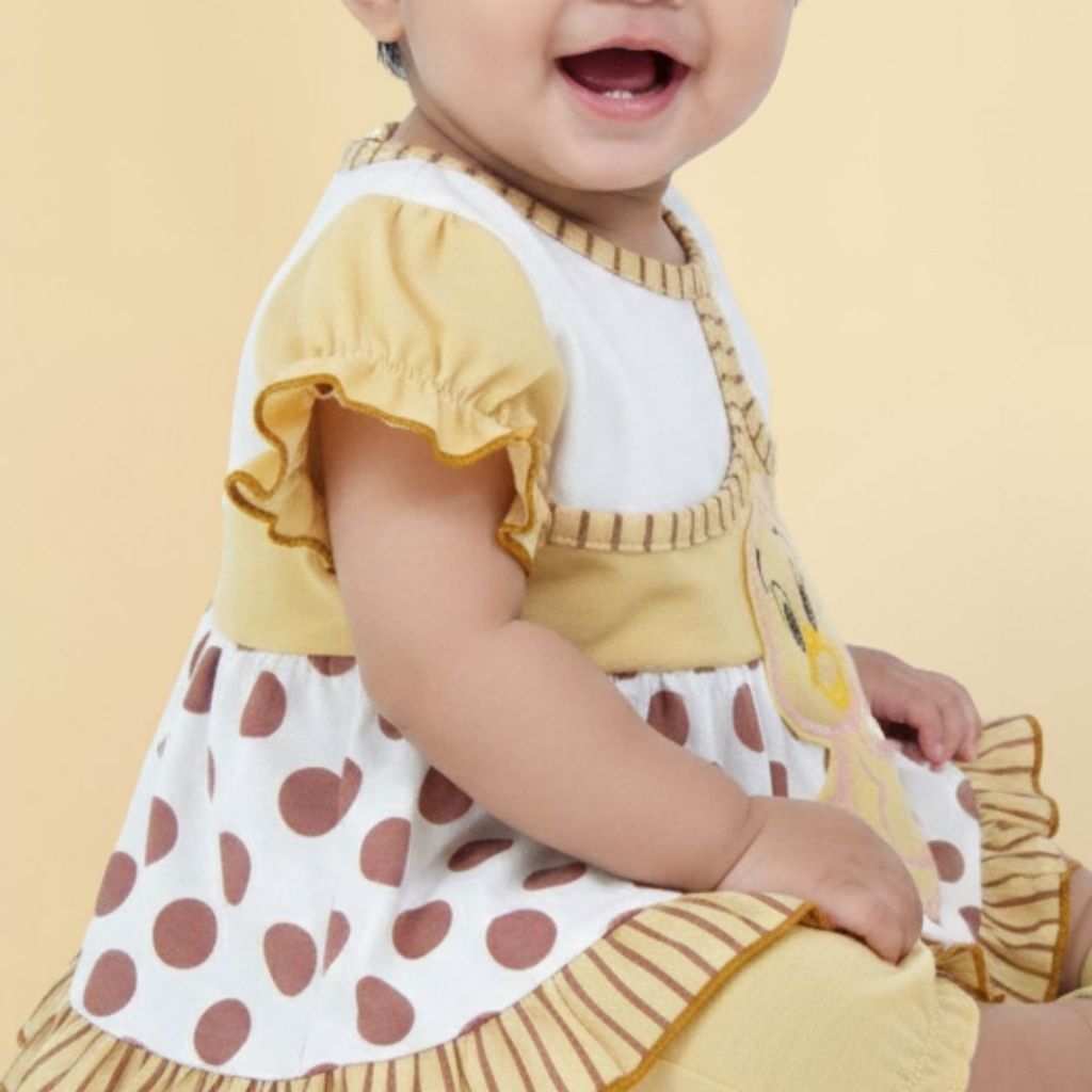 Woffi Setelan Baju Bayi + Celana Bayi - Big Polkadot & Stripes Series