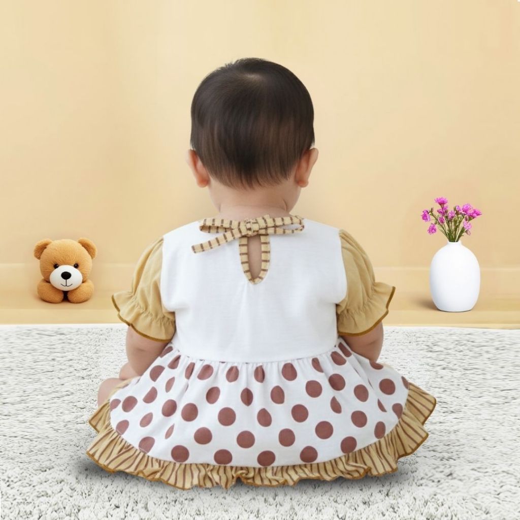 Woffi Setelan Baju Bayi + Celana Bayi - Big Polkadot & Stripes Series