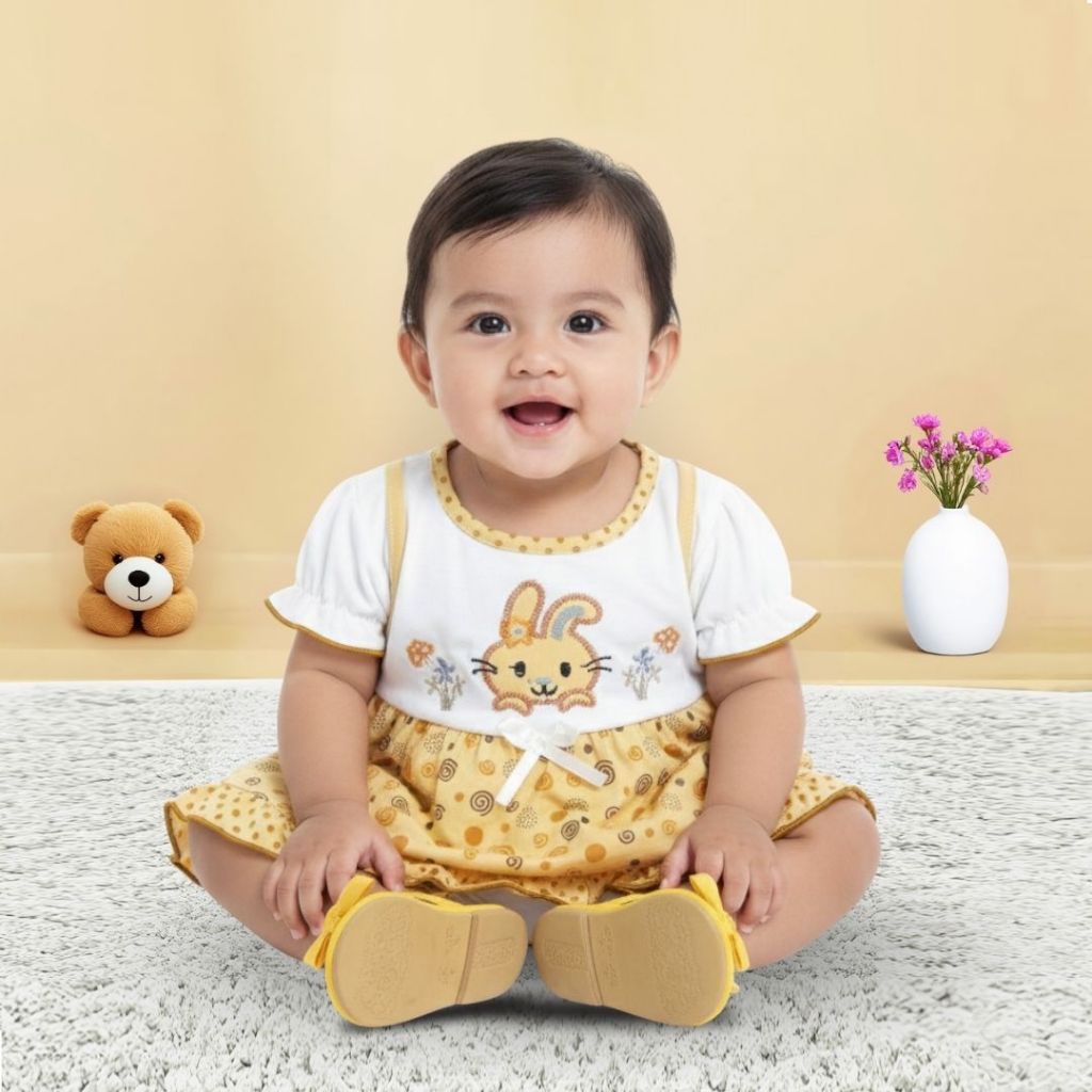 Woffi Setelan Baju Bayi + Celana Bayi - Small Polkadot & Spiral Series