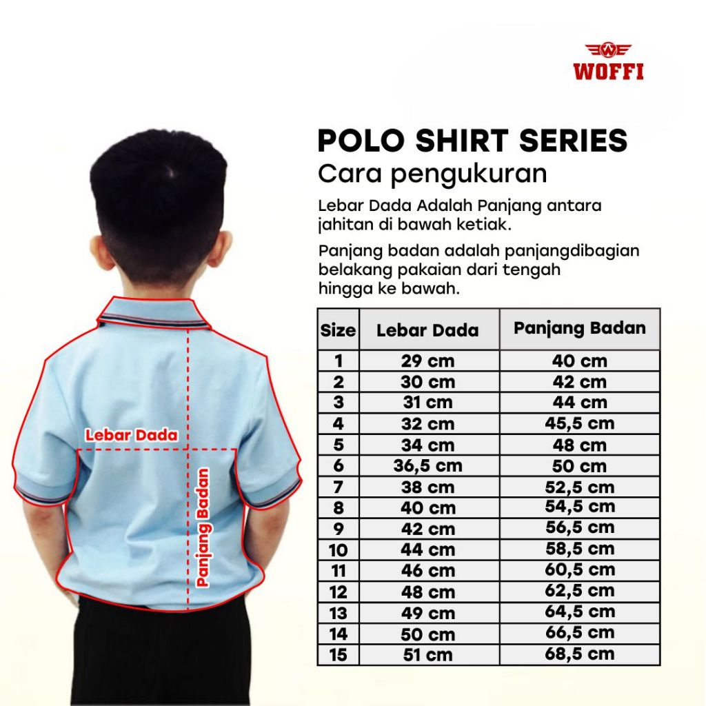 Woffi Kaos Anak Polo Owl Basic Colour