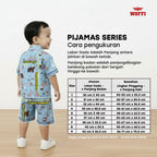 Woffi Setelan Piyama Anak Karakter Lucu Lengan Pendek