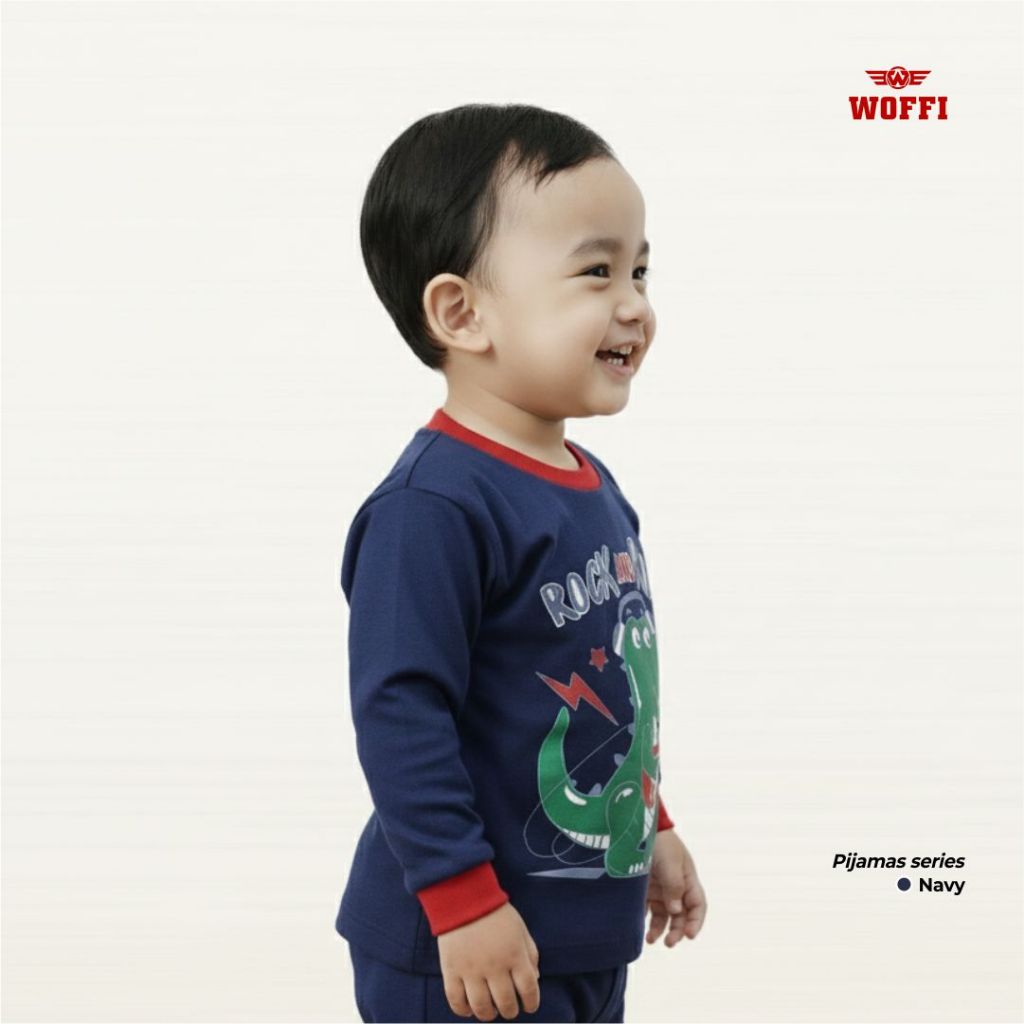 Woffi Setelan Piyama Anak Karakter Lucu Lengan Panjang