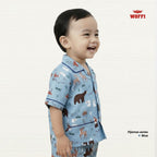 Woffi Setelan Piyama Anak Karakter Lucu Lengan Pendek