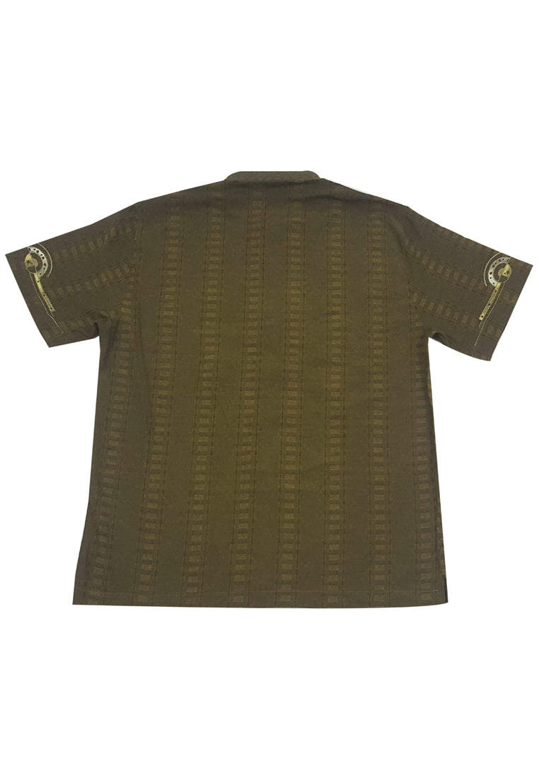 Woffi Man Baju Koko Dhahran Cotton Shirt Hijau Muda