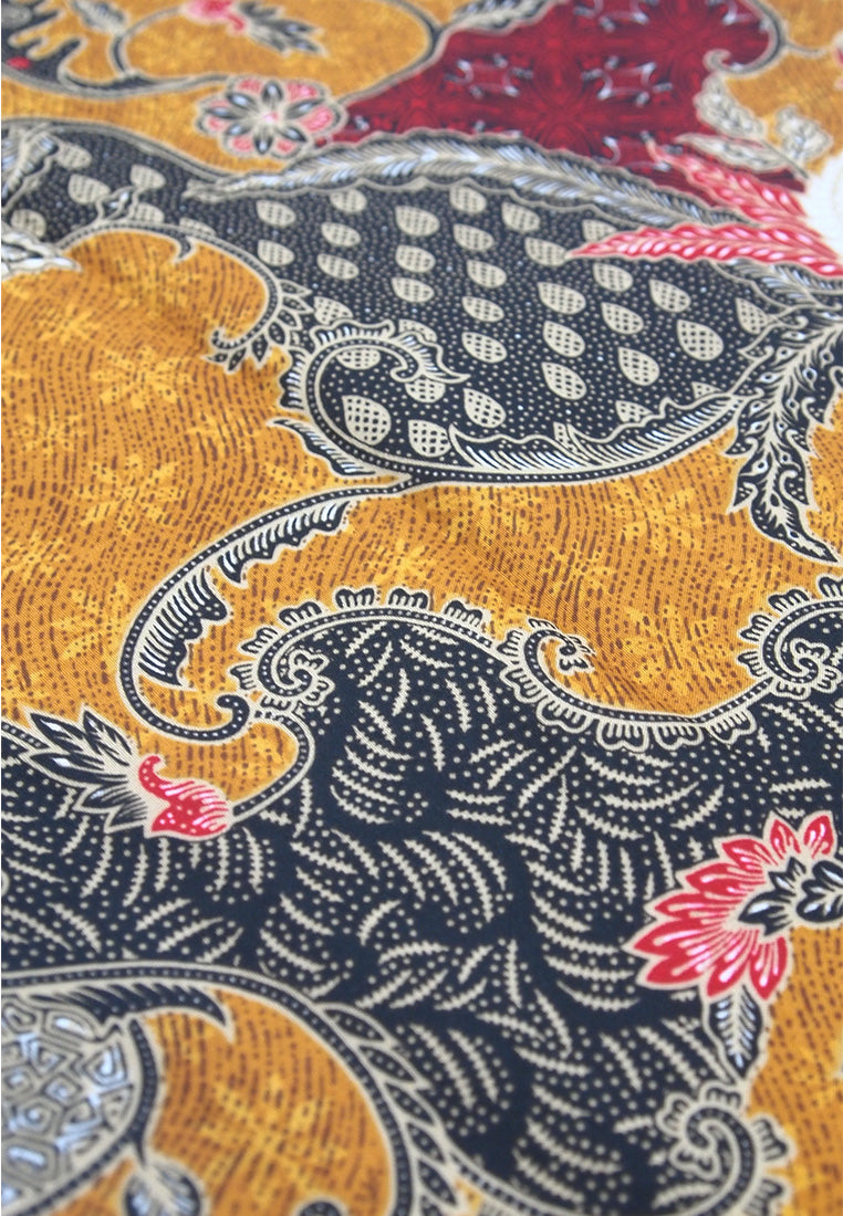 Woffi Man Batik Thanjavur Silk Print Kuning