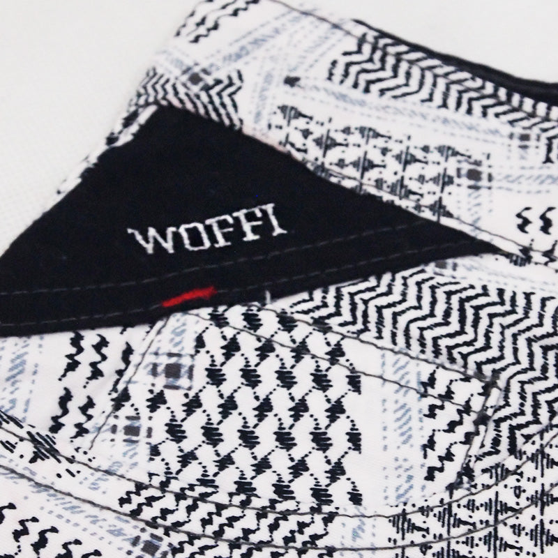 Woffi Woffi Abstract Squares Cotton Shorts Putih