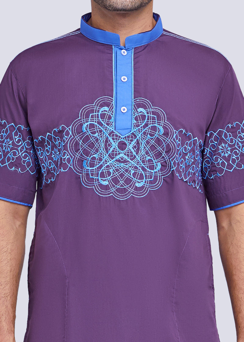 Woffi Quoz Cotton Moslem Shirt Purple