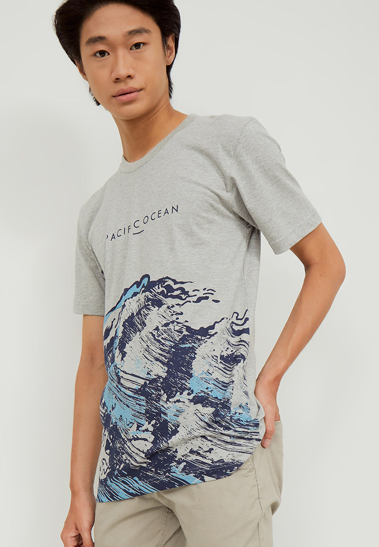 Woffi Man Pacific Ocean T-shirt Abu abu